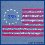 2nd Amendment Flag Stencil - Image 2