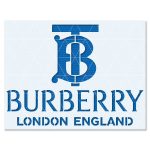 Reusable Burberry stencil template cut from 10 mil Mylar for painting, crafts, and DIY projects.