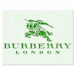 Reusable Burberry stencil template cut from 10 mil Mylar for painting, crafts, and DIY projects.