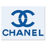 Reusable Chanel logo stencil template cut from 10 mil Mylar for painting, crafts, and DIY projects.