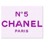 Reusable Chanel No. 5 logo stencil template cut from 10 mil Mylar for painting, crafts, and DIY projects.