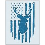 Deer American Flag Stencil