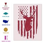 Deer American Flag Stencil - Image 2