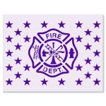 Fire Department Flag Stencil