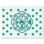 Fire Department Flag Stencil