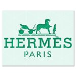 Reusable Hermes logo stencil template cut from 10 mil Mylar for painting, crafts, and DIY projects.