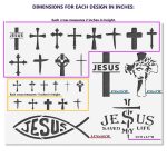 Jesus Crosses Stencil - Image 2