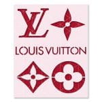 Reusable LV Louis Vuitton stencil template cut from 10 mil Mylar for painting, crafts, and DIY projects.