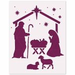 Nativity Manger Christmas Stencil