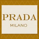 Reusable Prada Milano logo stencil template cut from 10 mil Mylar for painting, crafts, and DIY projects.