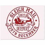 Sleigh Mail Christmas Stencil