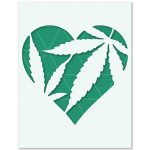 Weed Leaf Stencil