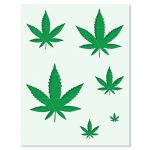Weed Leafs Bundle Stencil