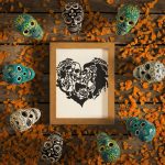 Calavera Sugar Skull Stencil - Image 2