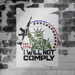 2nd Amendment Statue Of Liberty Stencil - Image 2