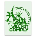 2nd Amendment Statue Of Liberty Stencil