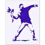 BANKSY FLOWER THROWER STENCIL