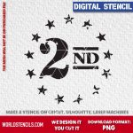 2nd amendment Digital Stencil Download – PNG File for Cricut, Silhouette & Laser